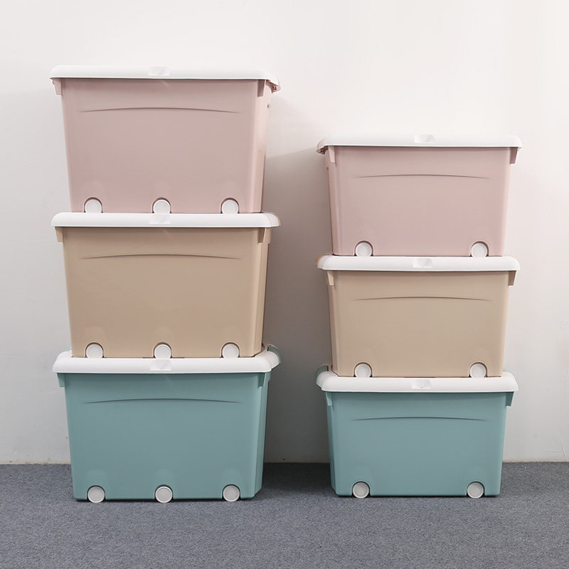 ベッド 下 収納 大容量キャスター付き蓋付き衣装ケース