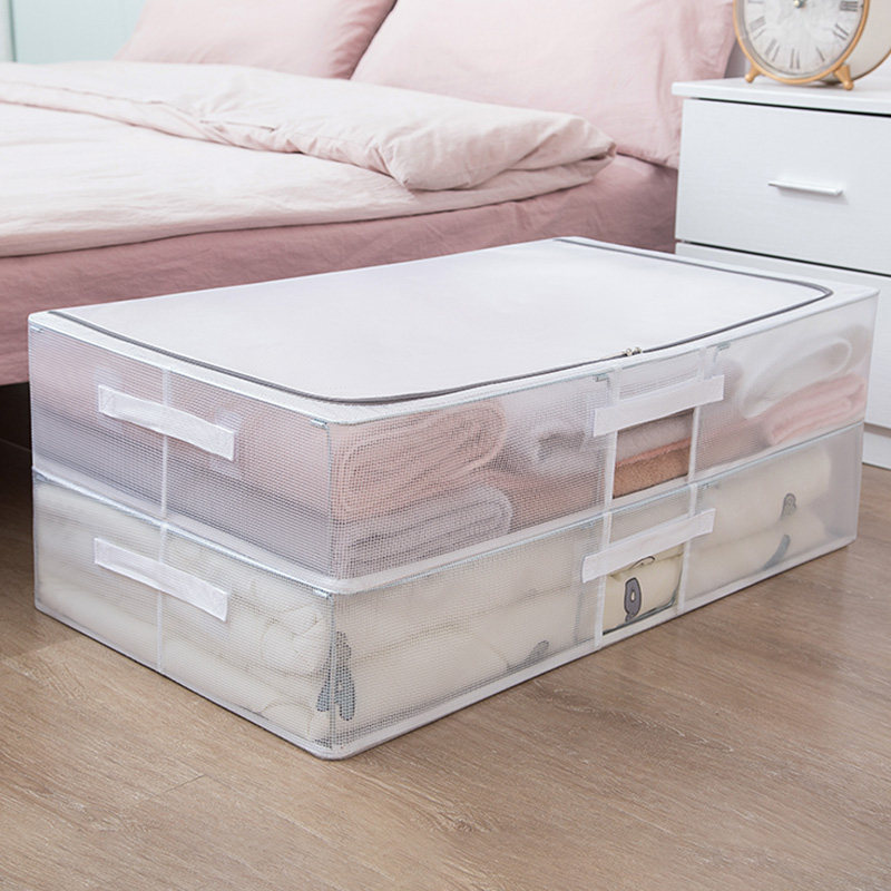 ベッド 下 収納 透明窓付き薄型ベッド下収納ケース