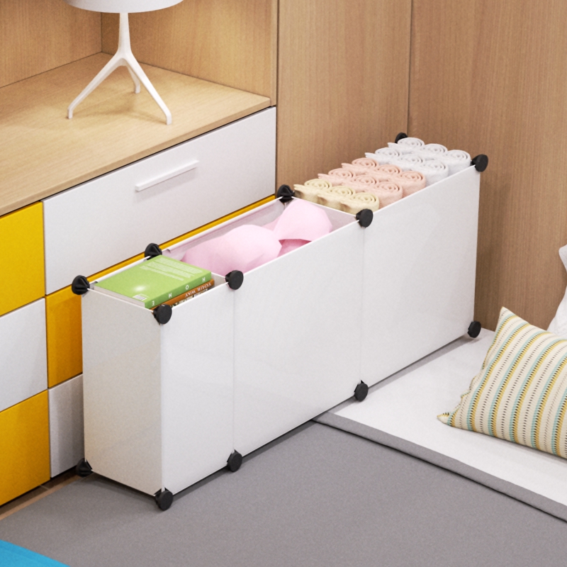 ベッド 下 収納 仕切り付き組み立て式ベッド下衣装ケース