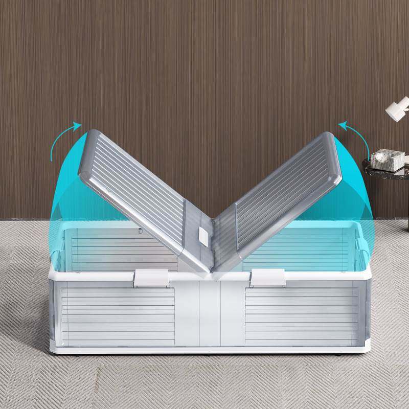 ベッド 下 収納 積み重ね式引き出し付き大容量衣装ケース四段セット