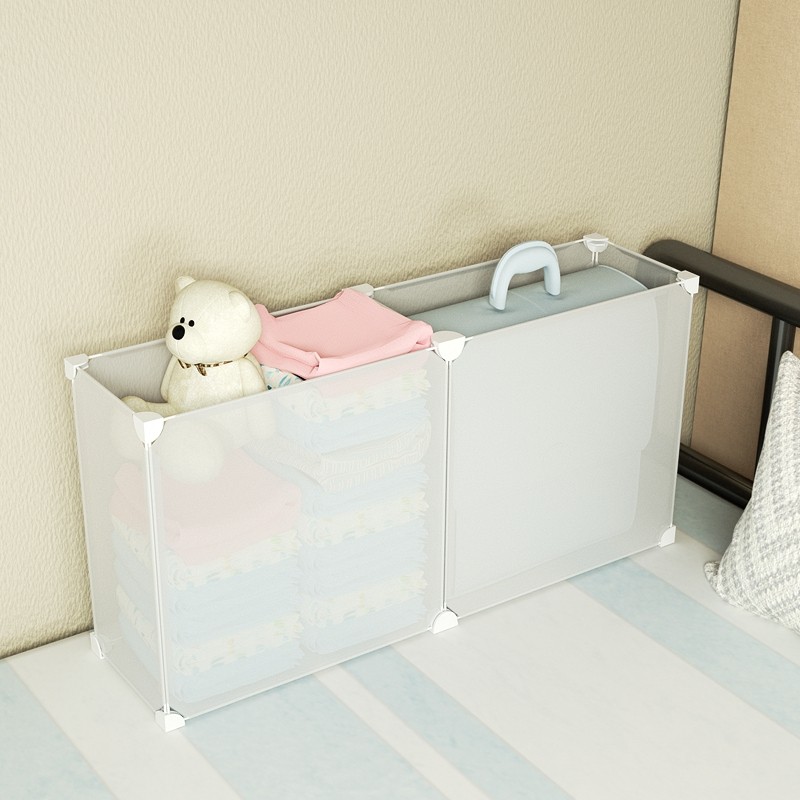 ベッド 下 収納 組み立て式半透明収納ボックス三個セット