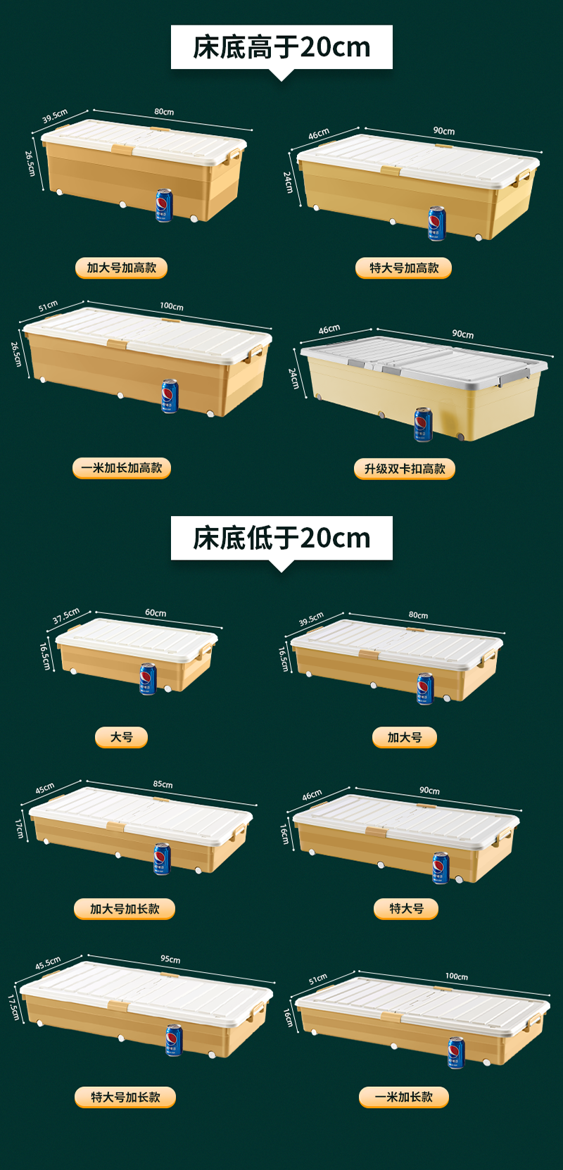 ベッド 下 収納 キャスター付き薄型引き出し式衣装ケース