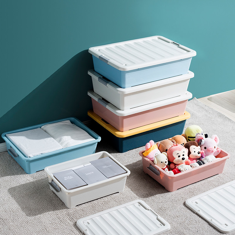 ベッド 下 収納 フラット蓋付き大容量衣装ケース