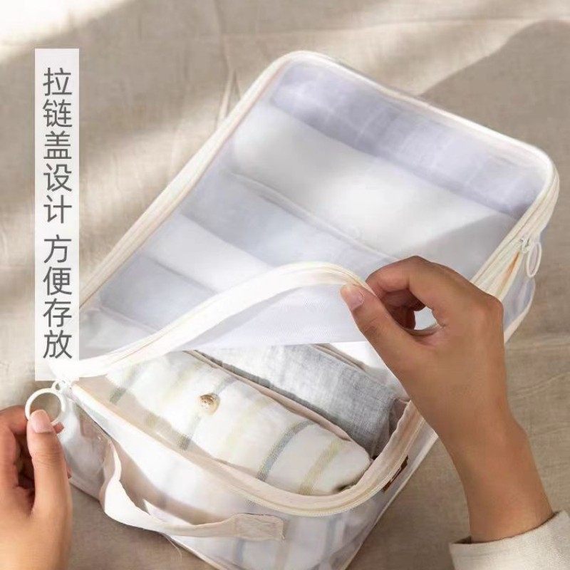 ベッド 下 収納 透明窓付き持ち手付き衣類整理ケース