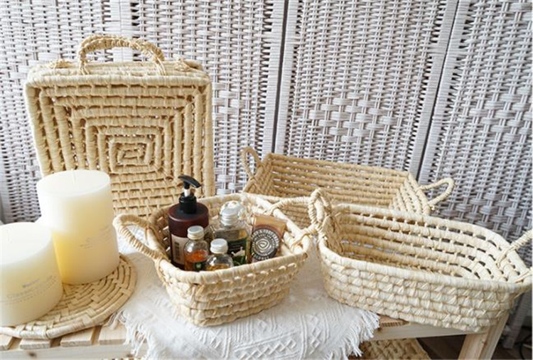 ベッド 下 収納 手編み収納かご 衣装ケース レトロ風装飾バスケット