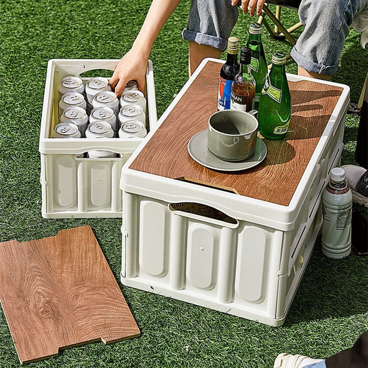 ベッド 下 収納 折りたたみ式木目調蓋付き衣装ケース大容量収納