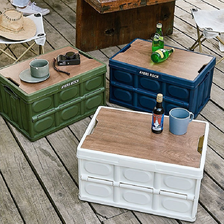 ベッド 下 収納 折りたたみ式木目調蓋付き衣装ケース大容量収納