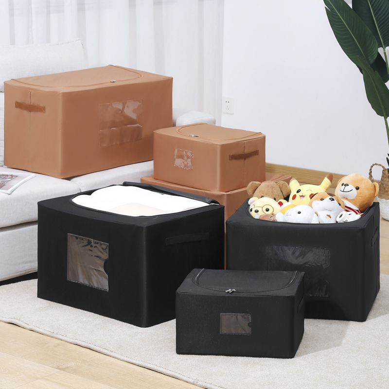 ベッド 下 収納 透明窓付き折りたたみ式ベッド下収納衣装ケース