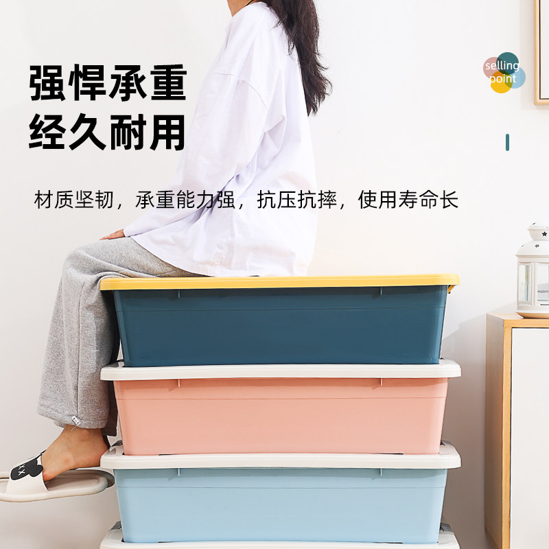 ベッド 下 収納 フラット蓋付き大容量衣装ケース