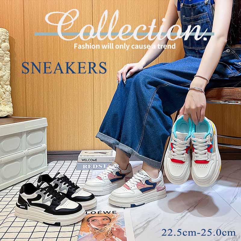 【白スニーカー×通気メッシュ×韓国系】3.0cm厚底スニーカー