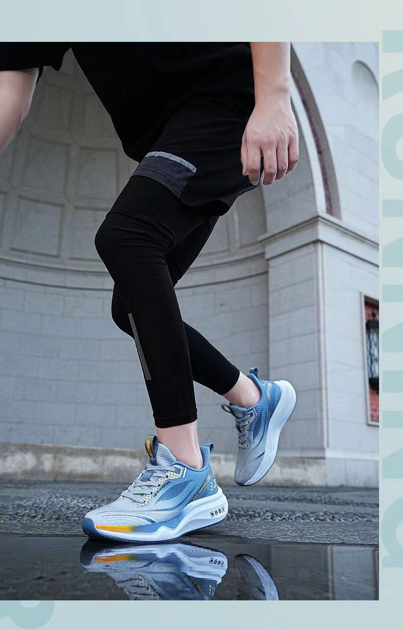 厚底 超軽量エアクッション厚底ランニングシューズ