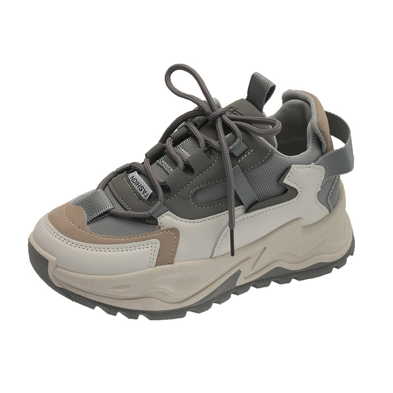 秋冬新作 厚底スニーカー 美脚効果 通気性抜群 カジュアルシューズ