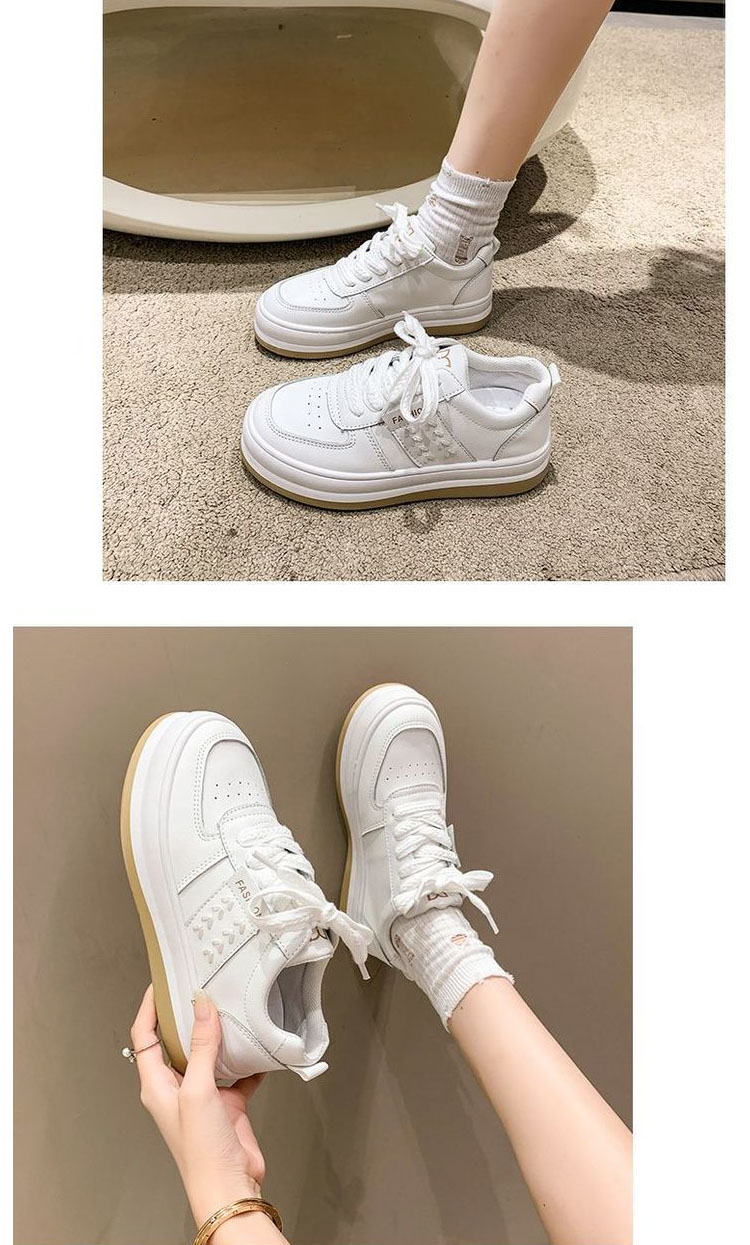 厚底スニーカー レディース 紐靴 楽ちん 滑り止め付き