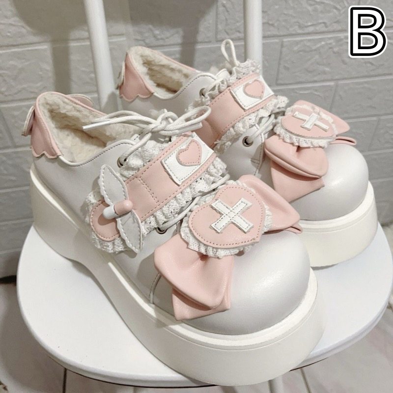 【レース×リボン×厚底】ガーリー系スニーカー｜甘めコーデ×身長盛れ×快適設計