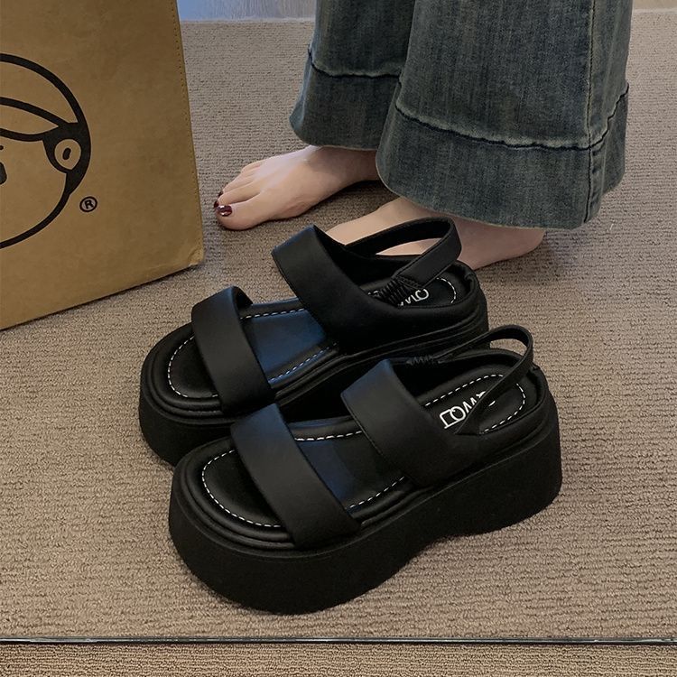 厚底商品 ふわもこ厚底スポーツサンダル
