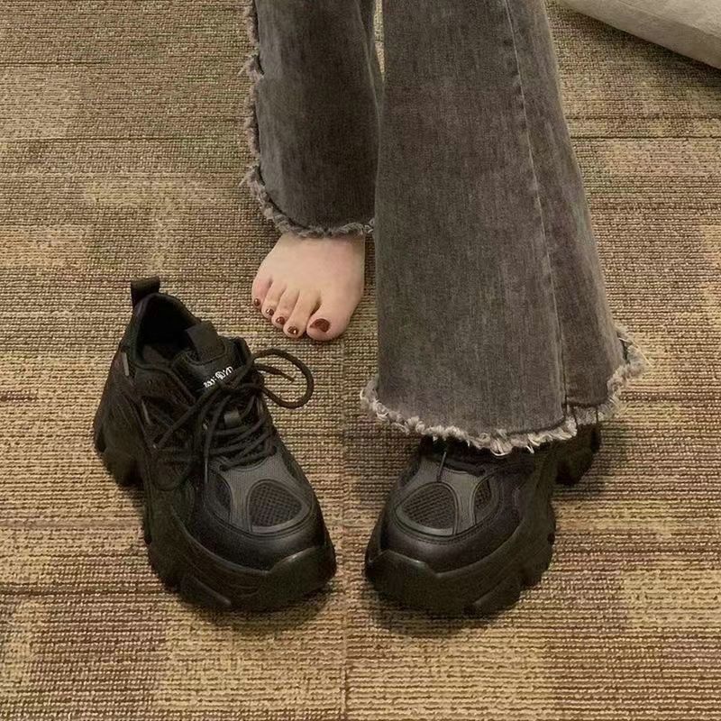 厚底 立体造形ボリュームソール厚底スニーカー