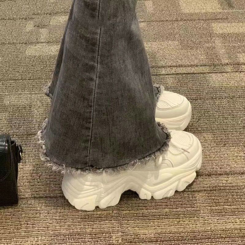 厚底 立体造形ボリュームソール厚底スニーカー