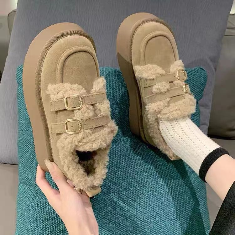 レディース 厚底 ムートン調 裏ボア ショートブーツ 暖かい 美脚