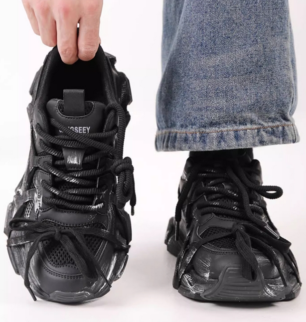 厚底スポーツシューズ メンズ運動靴 ローカット