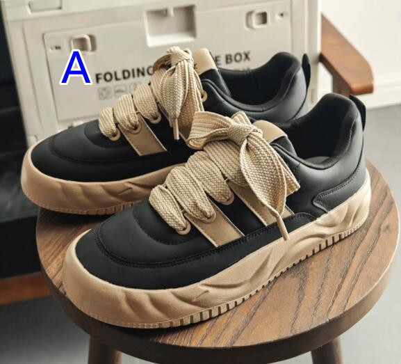 メンズ厚底スニーカー快適ローカット運動靴