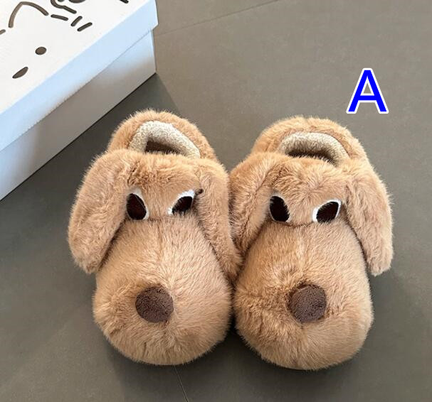 【ほっこり可愛い】犬モチーフ厚底ルームシューズ（3cm・もこもこファー・秋冬）