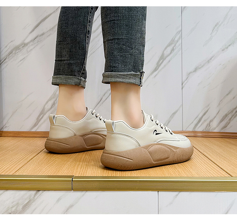 【丸みフォルム×美脚スタイルアップ×韓国系】3.5cm厚底スニーカー