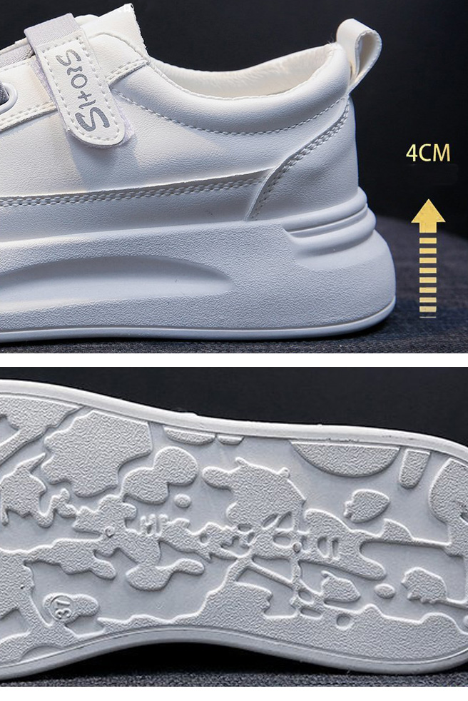 春夏新作 厚底スニーカー マジックテープ 美脚効果 カジュアル