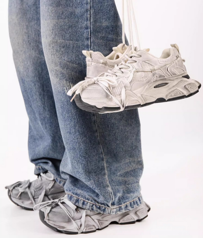 厚底スポーツシューズ メンズ運動靴 ローカット