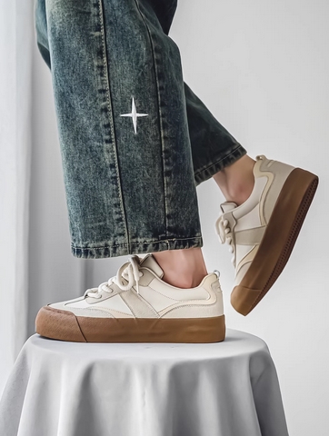 厚底スポーツシューズ メンズ運動靴 ローカット