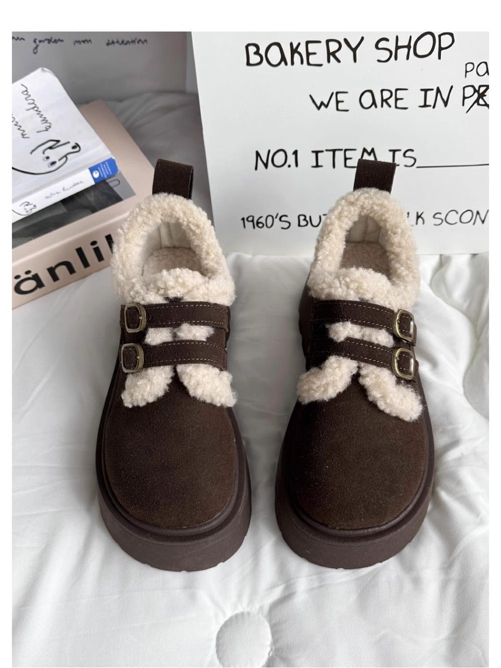 冬新作 裏起毛 防寒ブーツ 厚底 もこもこ 女性靴