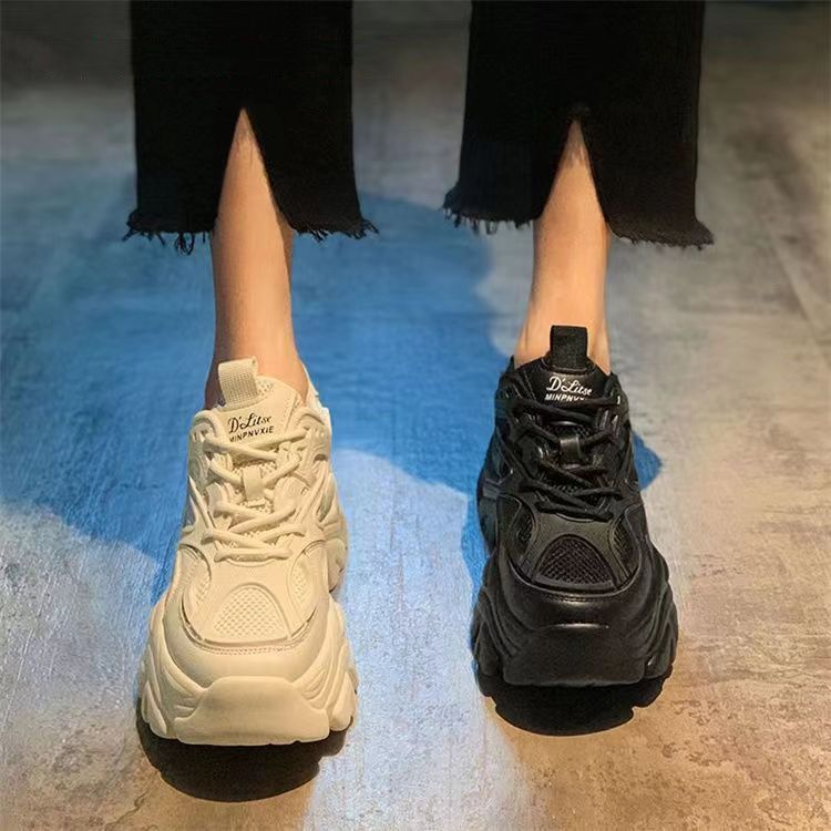 厚底 立体造形ボリュームソール厚底スニーカー