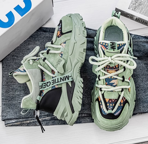 厚底スポーツシューズ メンズ運動靴 デッキスニーカー