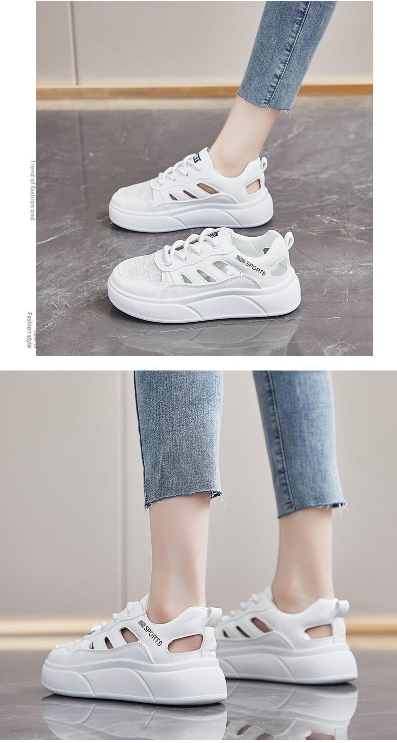 【全面メッシュ×軽量スタイルアップ×韓国系】4.0cm厚底スニーカー