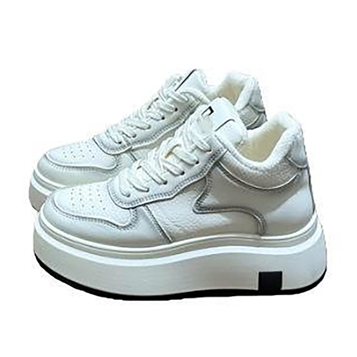 【レザー調デザイン×7cm美脚効果×韓国系】7.0cm厚底スニーカー