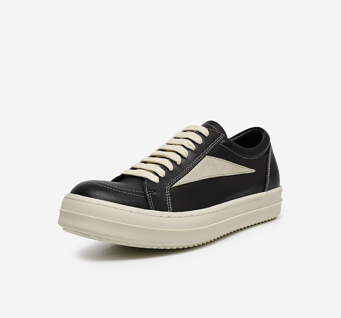 男女兼用厚底スニーカー黒白配色ストリート系ウォーキングシューズ