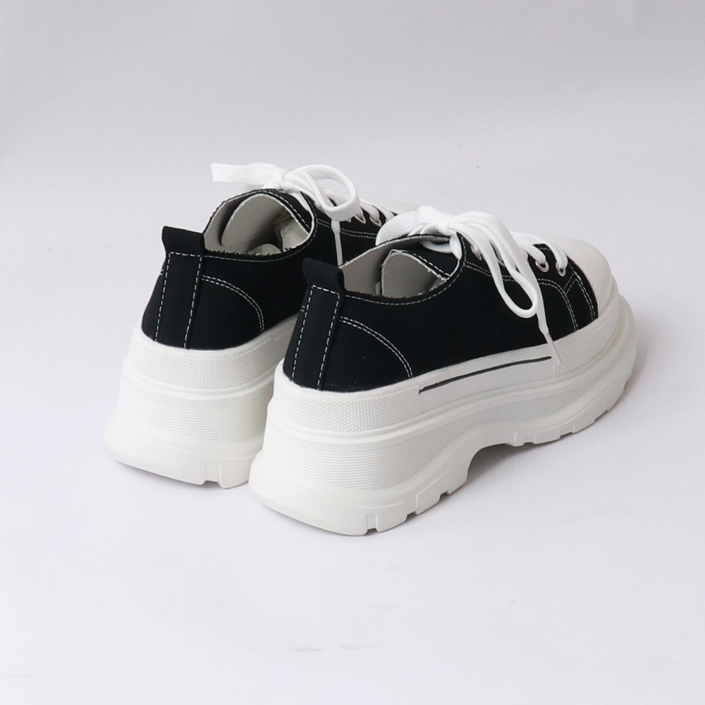 韓国風厚底スニーカー レディース ローカット
