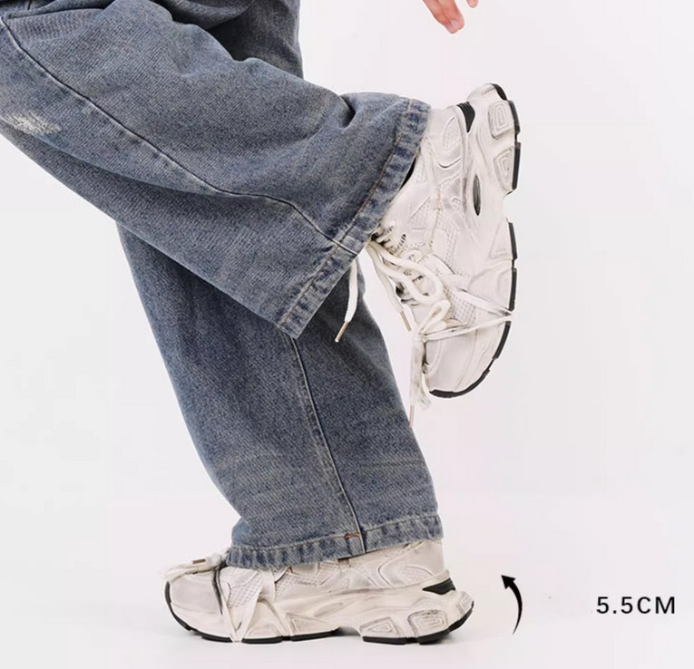 厚底スポーツシューズ メンズ運動靴 ローカット