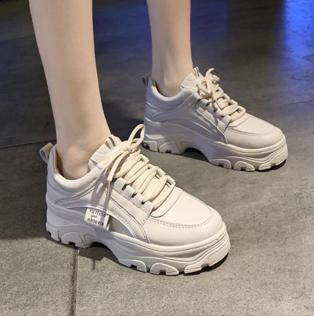 【シンプルデザイン×美脚スタイルアップ×韓国系】5.0cm厚底スニーカー