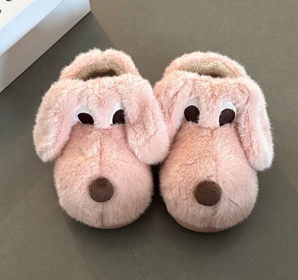 【ほっこり可愛い】犬モチーフ厚底ルームシューズ（3cm・もこもこファー・秋冬）
