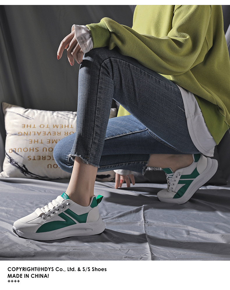 【スタイリッシュデザイン×通気メッシュ×韓国系】3.0cm厚底スニーカー