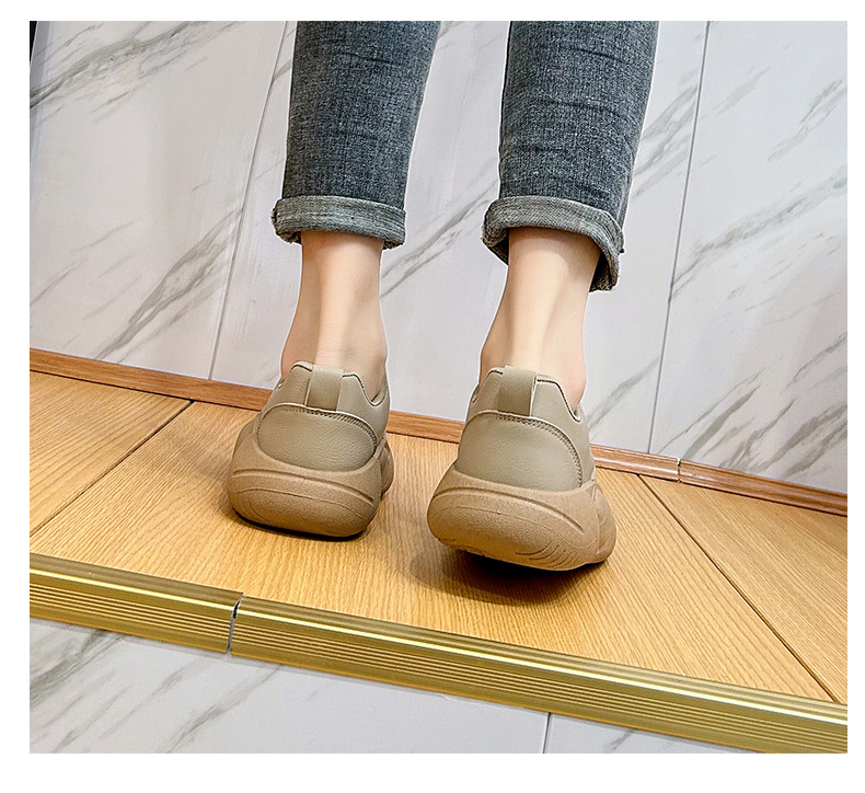 【丸みフォルム×美脚スタイルアップ×韓国系】3.5cm厚底スニーカー