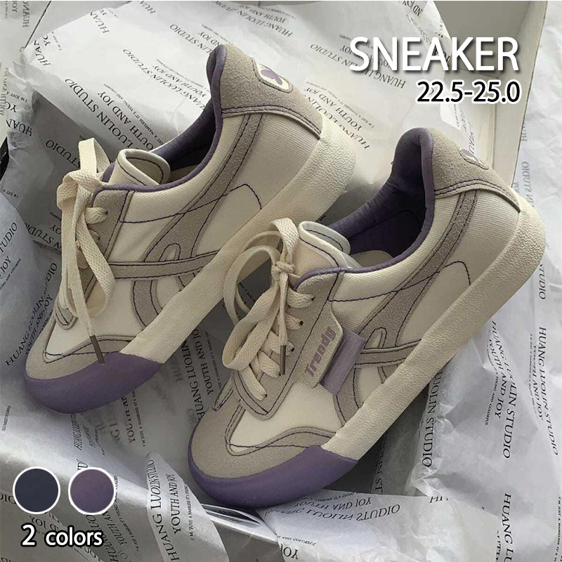 秋冬ナチュラル厚底スニーカー蝶デザインローカット