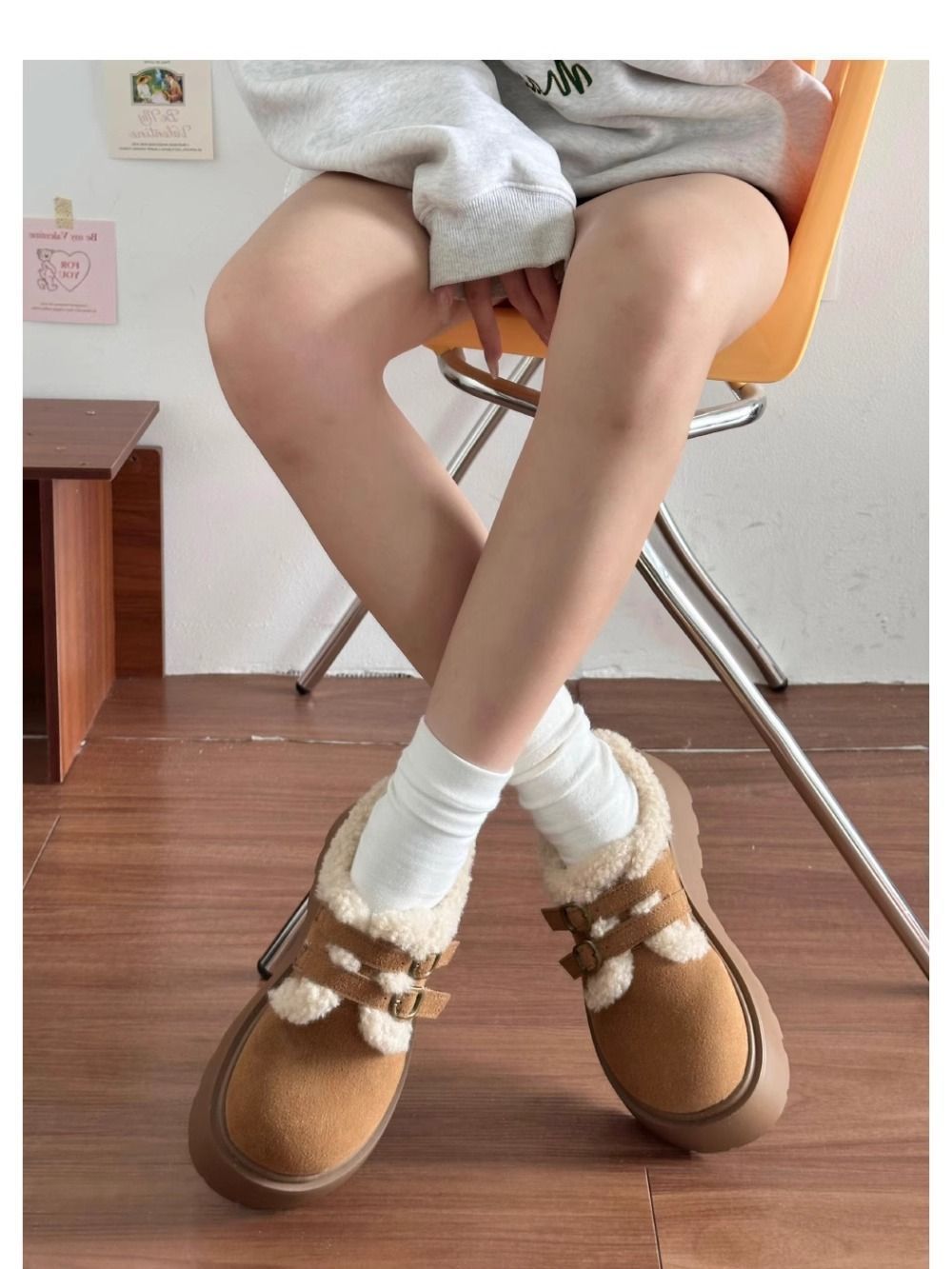 冬新作 裏起毛 防寒ブーツ 厚底 もこもこ 女性靴