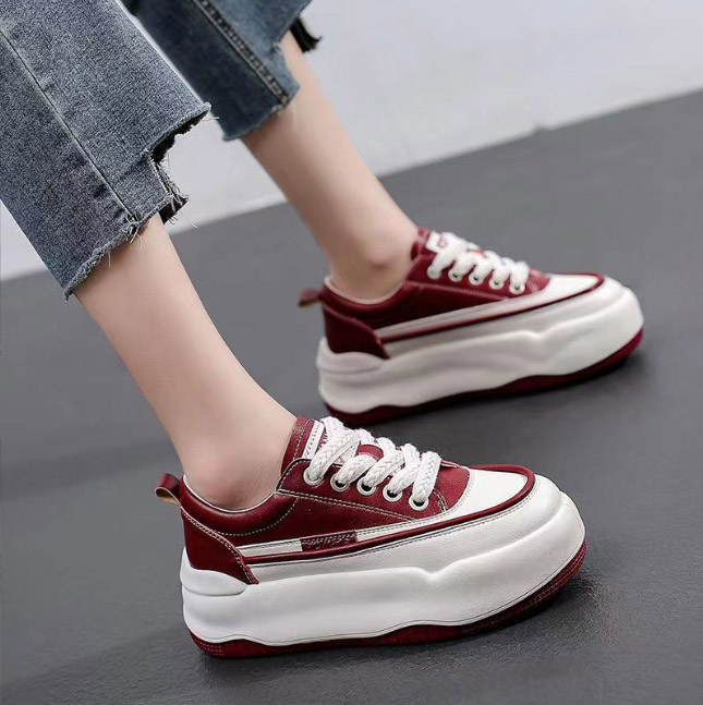 【シンプルデザイン×美脚スタイルアップ×韓国系】6.0cm厚底スニーカー