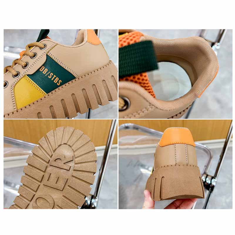 【レトロ配色×美脚スタイルアップ×韓国系】5.0cm厚底スニーカー