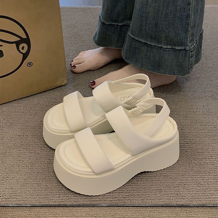 厚底商品 ふわもこ厚底スポーツサンダル