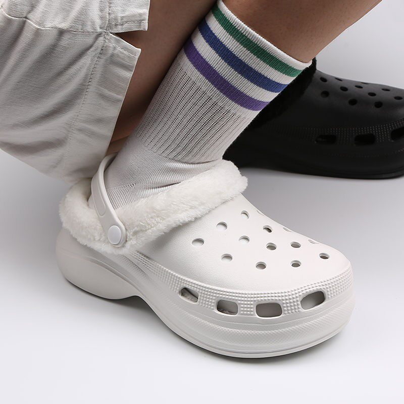 厚底 ボア付き厚底軽量サンダル