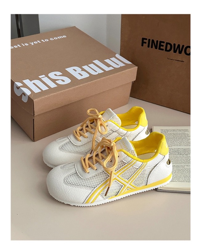 レディース厚底スポーツシューズ通気性メッシュ運動靴