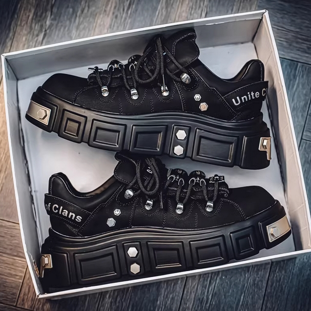 厚底スポーツシューズ メンズ運動靴 ローカット白色スニーカー