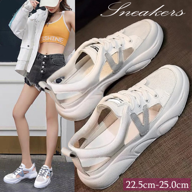 レディース厚底スポーツサンダル紐付き軽量通気性